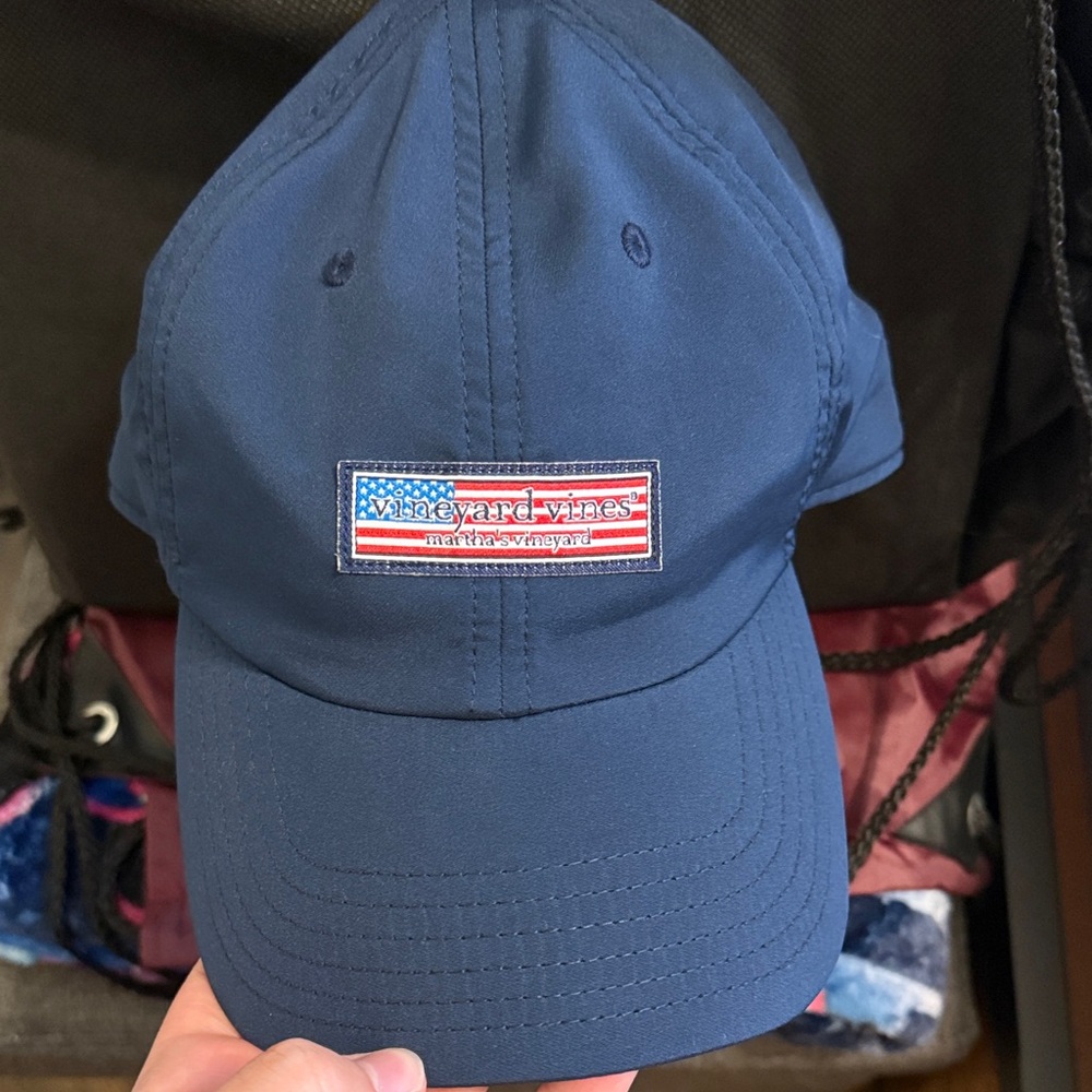 Vineyard Vines American Flag Navy Hat
